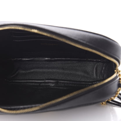 Saint Laurent Grain De Poudre Matelasse Monogram Mini Lou Camera Bag Black 5 of 11