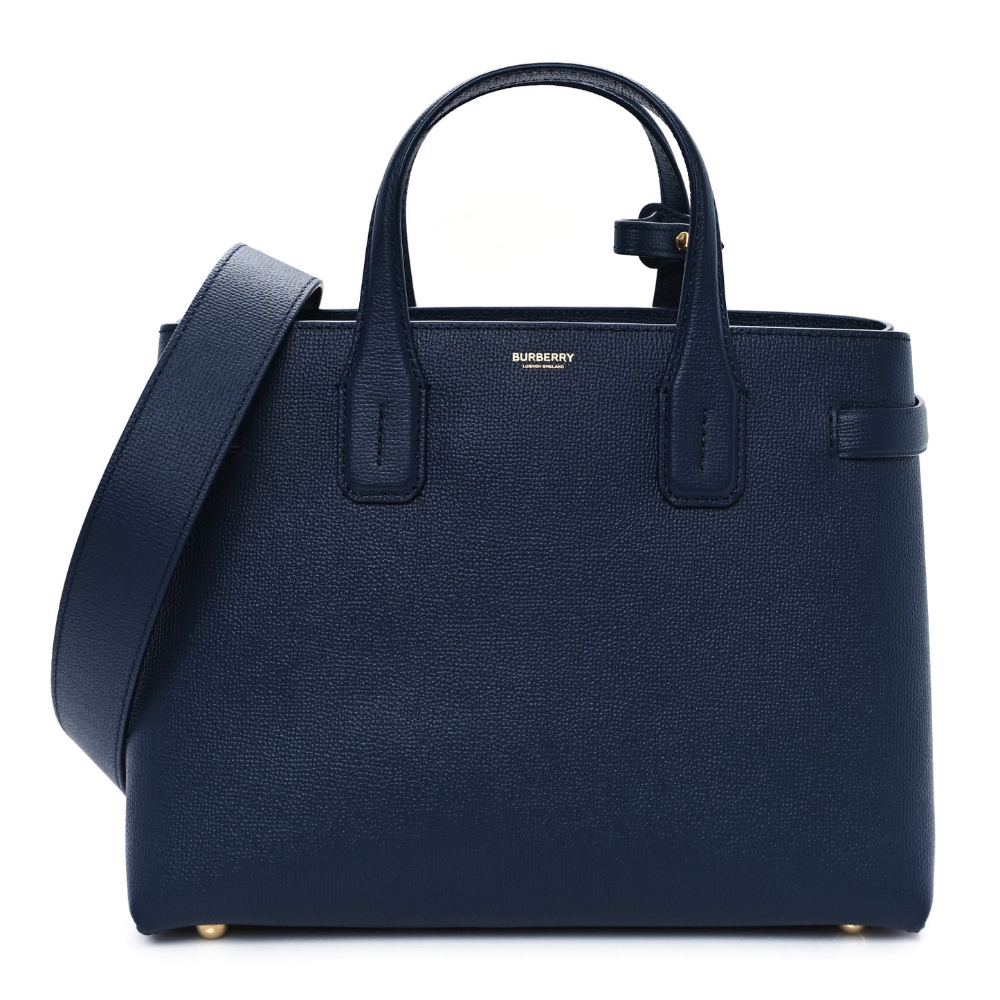 Derby Calfskin Vintage Check Medium Banner Tote Regency Blue