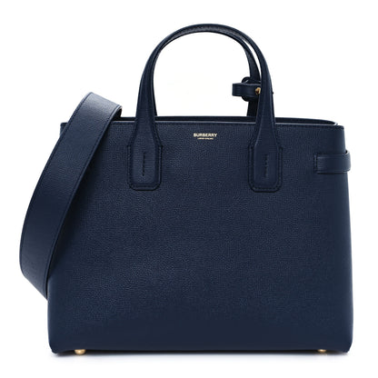 Burberry Derby Calfskin Vintage Check Medium Banner Tote Regency Blue 1 of 13