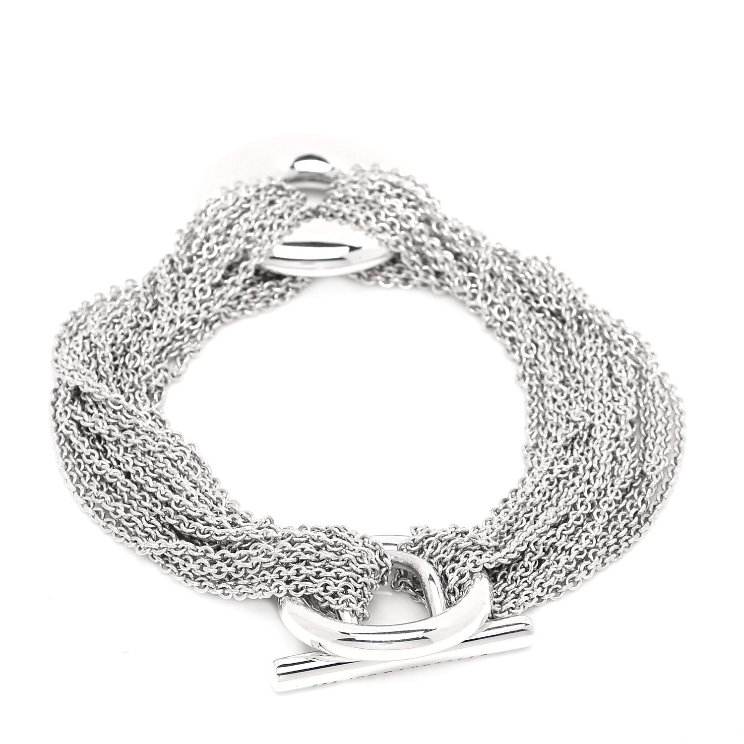Tiffany Sterling Silver Multi-Chain Circle Toggle Bracelet 3 of 4