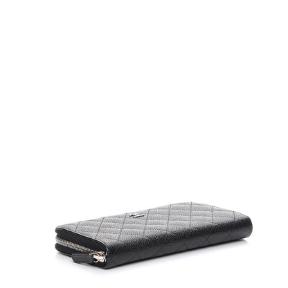 Chanel Caviar Quilted Large Gusset Zip Around Wallet Black 4 of 8