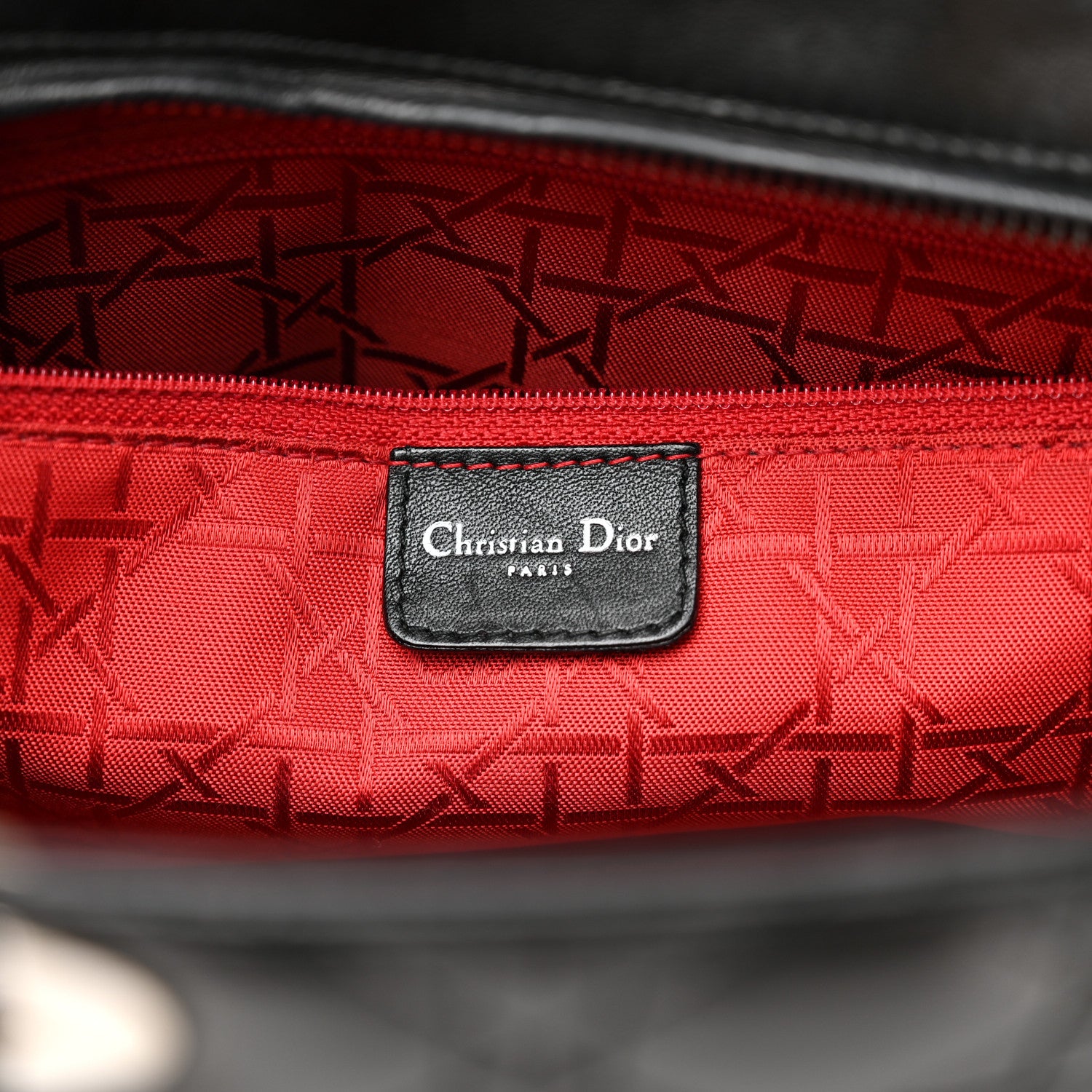 Christian Dior Lambskin Cannage Large Lady Dior Black 6 of 15