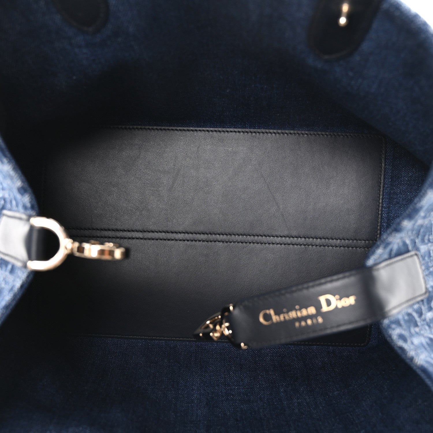 Christian Dior Denim Jacquard Oblique Medium Toujours Blue 6 of 12