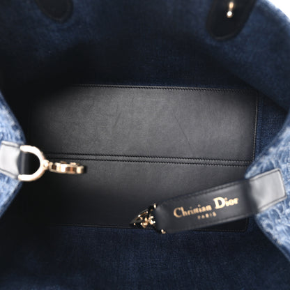 Christian Dior Denim Jacquard Oblique Medium Toujours Blue 6 of 12