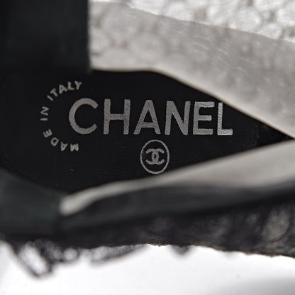 Chanel Lace Mesh Booties 39 Black 7 of 10