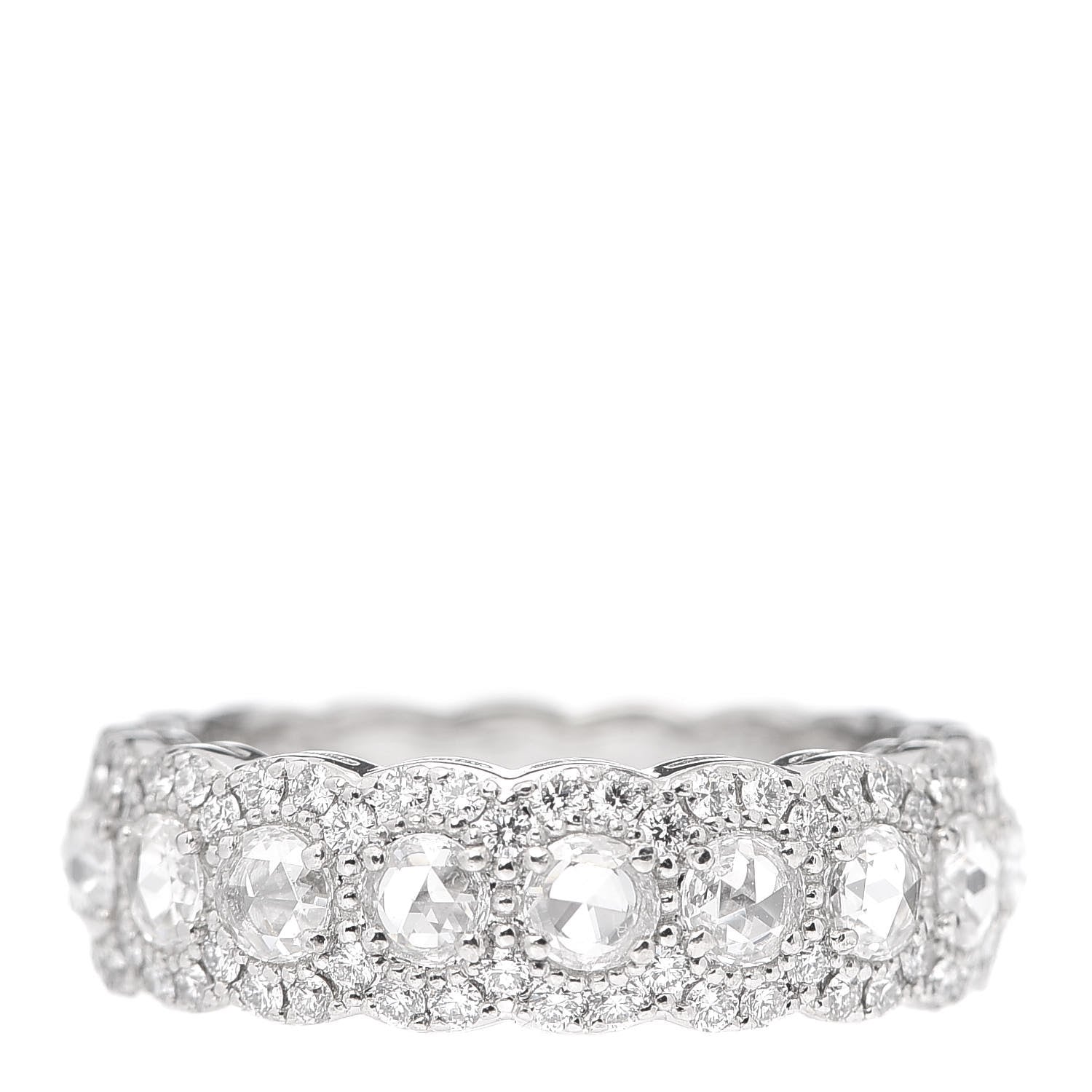 Tiffany Platinum Diamond Cobblestone Ring 52 6 4 of 5