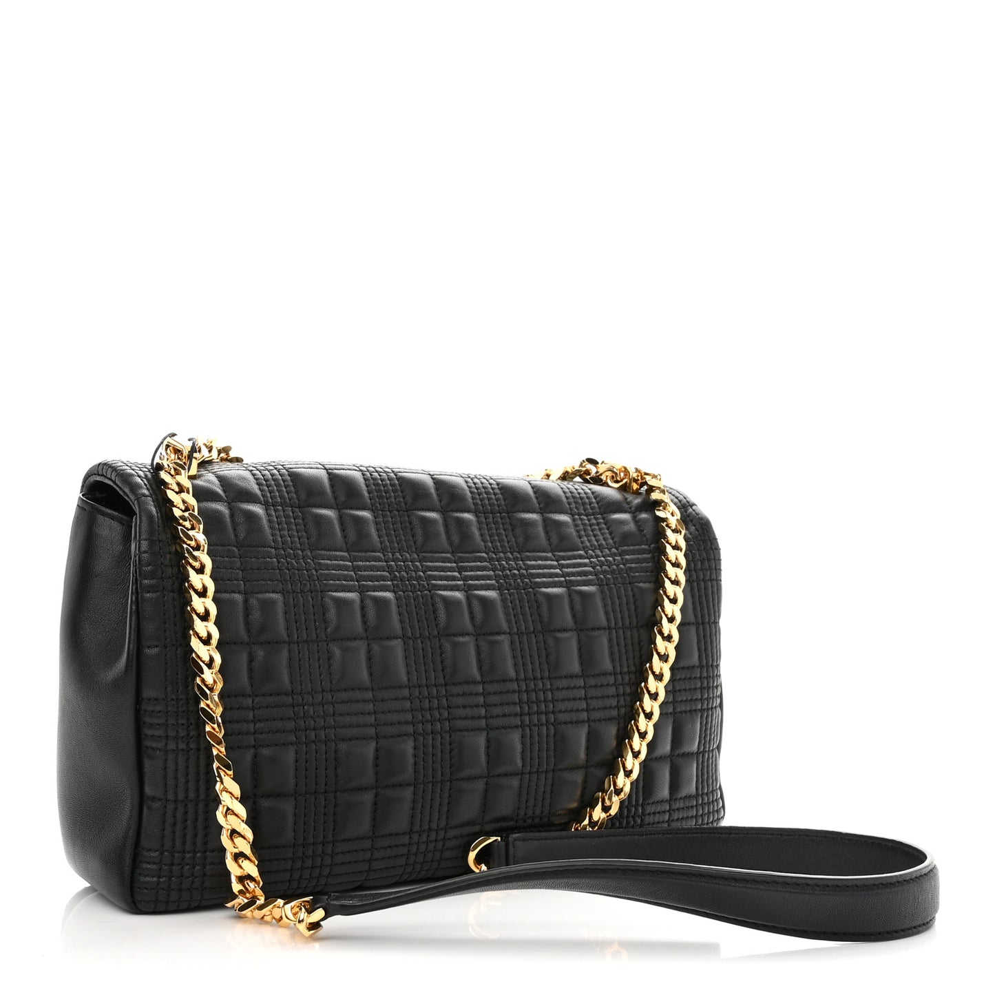 Lambskin Quilted Medium Lola Bag Black