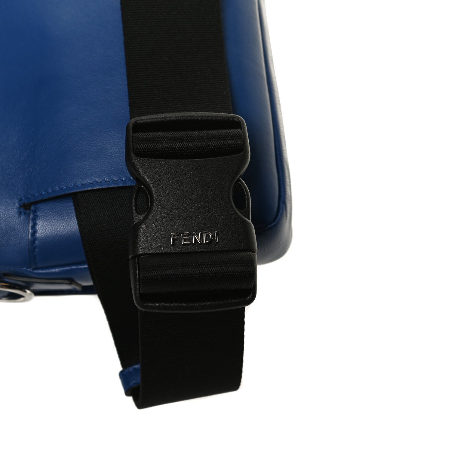 Fendi Nappa FF 1974 Embossed Belt Baguette Bag Blue Neon 15 of 18