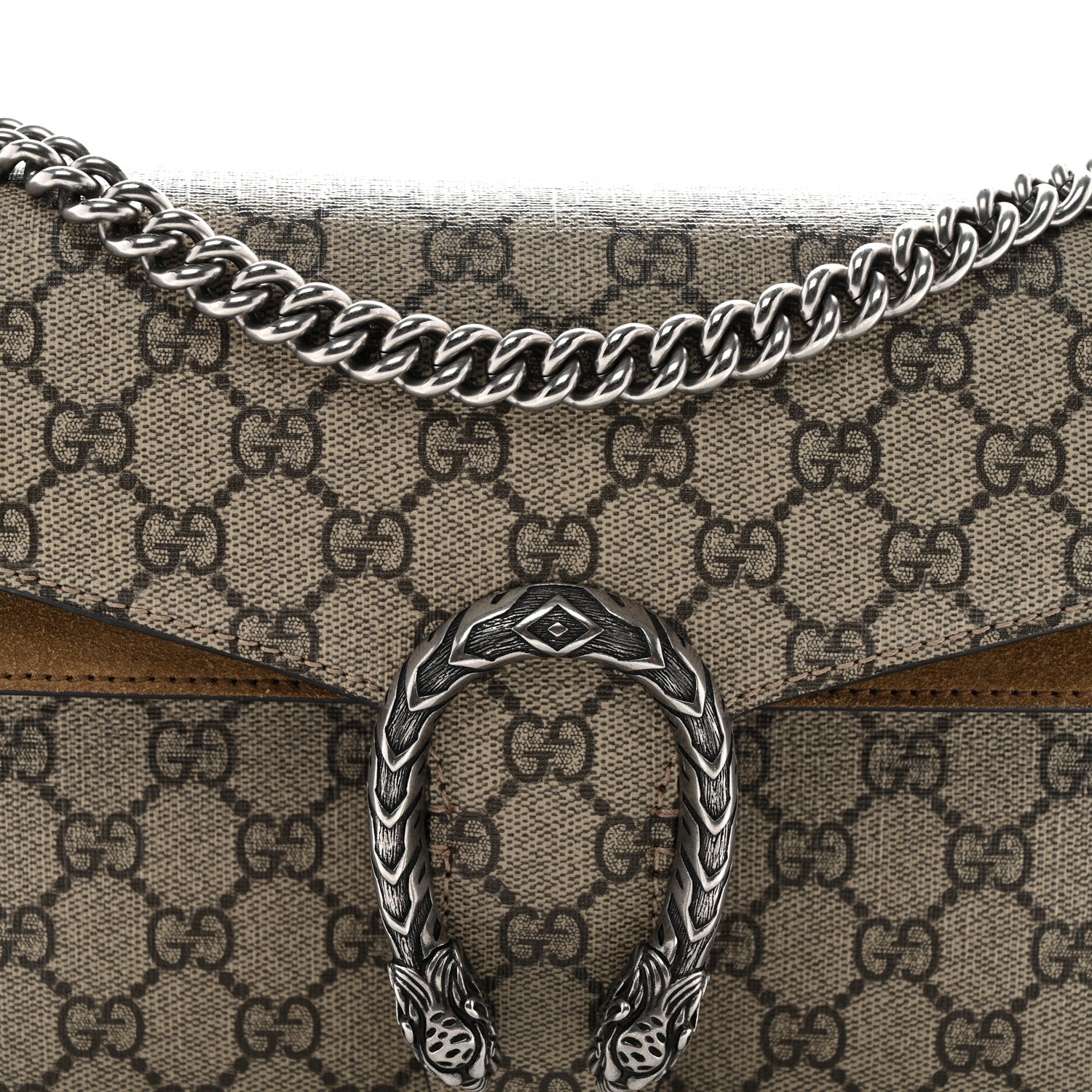 Gucci GG Supreme Monogram Small Dionysus Shoulder Bag Taupe 8 of 12