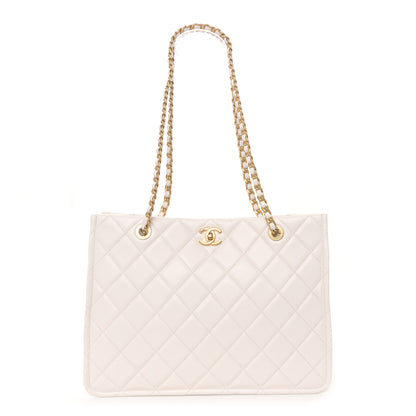 Chanel Caviar Quilted Sweet Classic Shopping Tote White 1 of 11