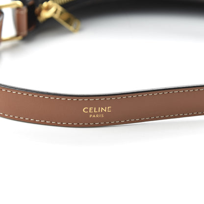 Celine Triomphe Canvas Calfskin Ava Shoulder Bag Tan 9 of 10