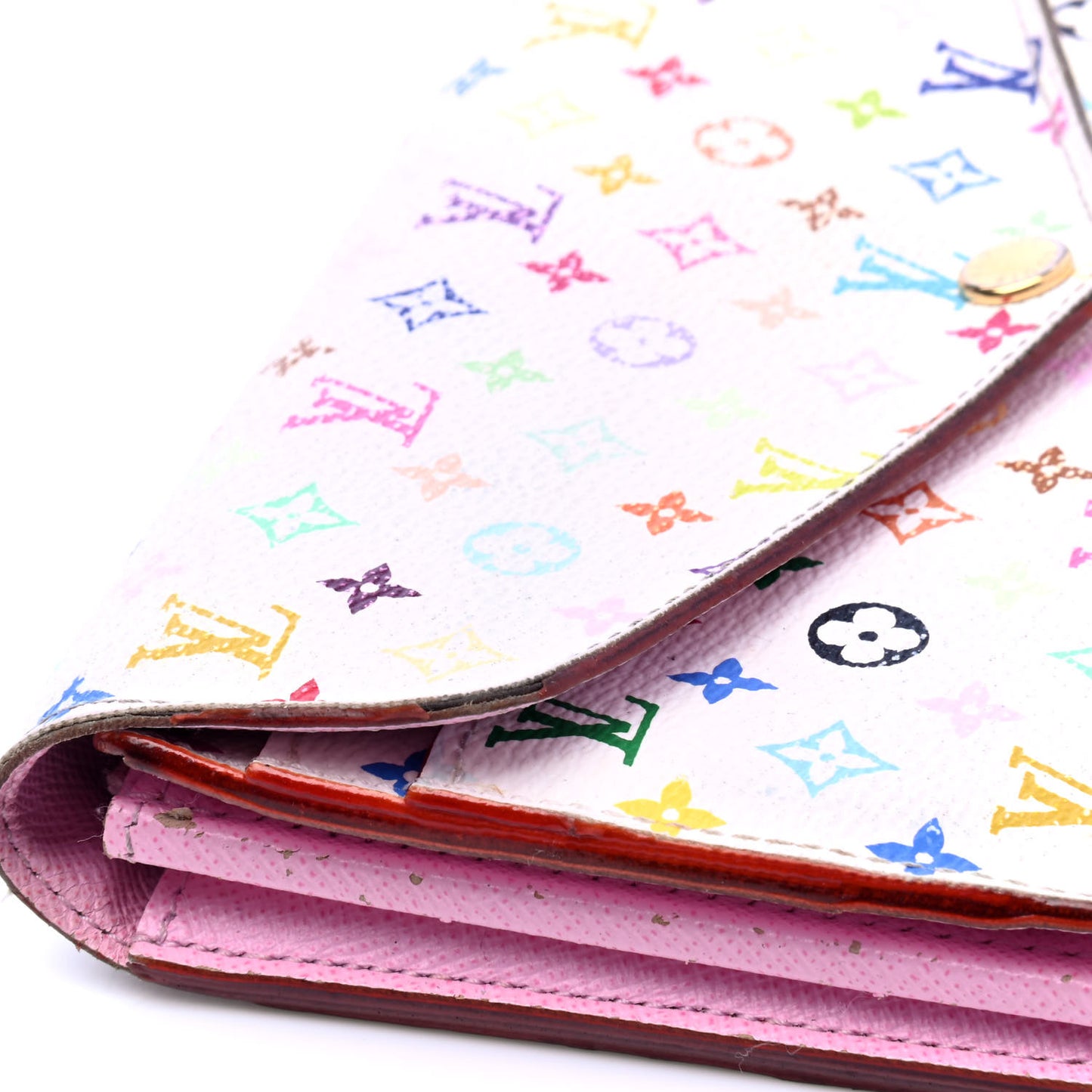 Monogram Multicolor Sarah Wallet NM White Litchi