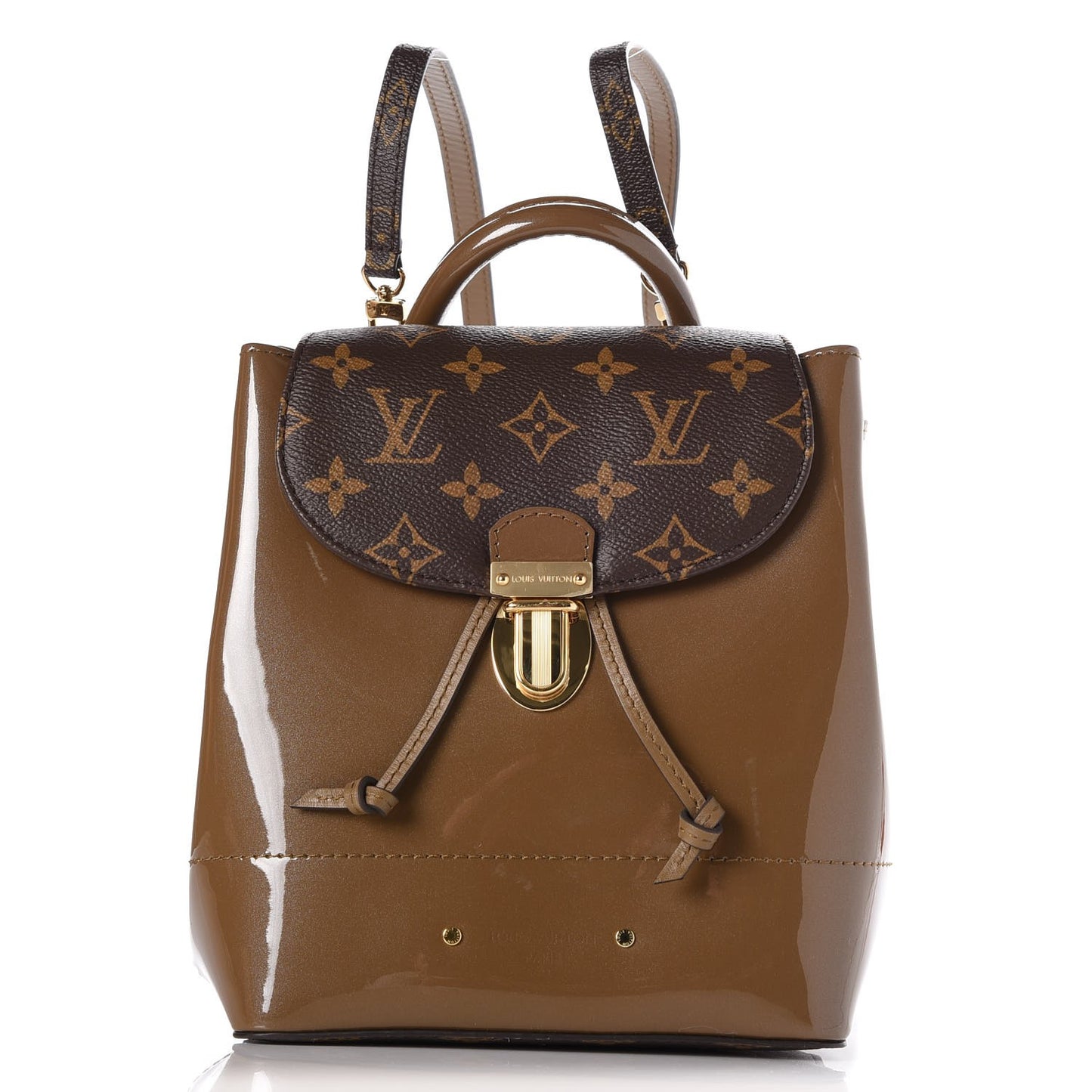 Patent Monogram Hot Springs Backpack Vert Bronze