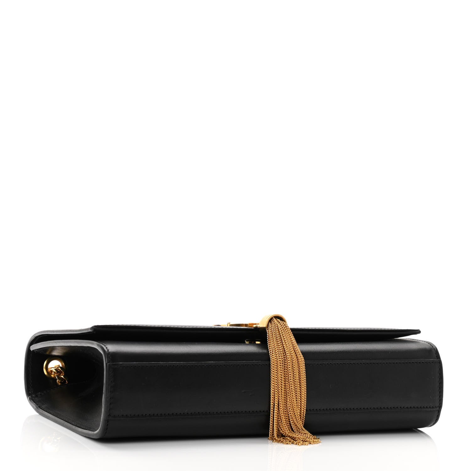 Saint Laurent Smooth Calfskin Medium Classic Monogram Kate Tassel Satchel Black 4 of 9