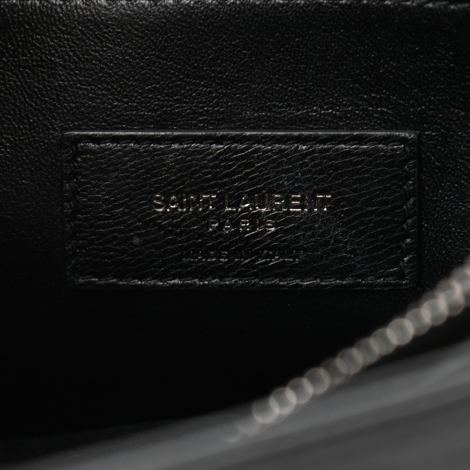 Saint Laurent Calfskin Crocodile Embossed West Hollywood Monogram Fold-Over Bag 6 of 9