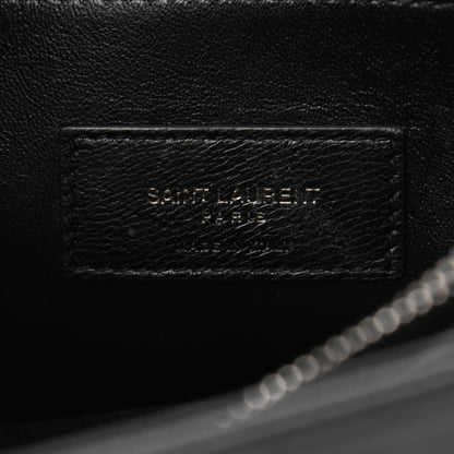 Saint Laurent Calfskin Crocodile Embossed West Hollywood Monogram Fold-Over Bag 6 of 9