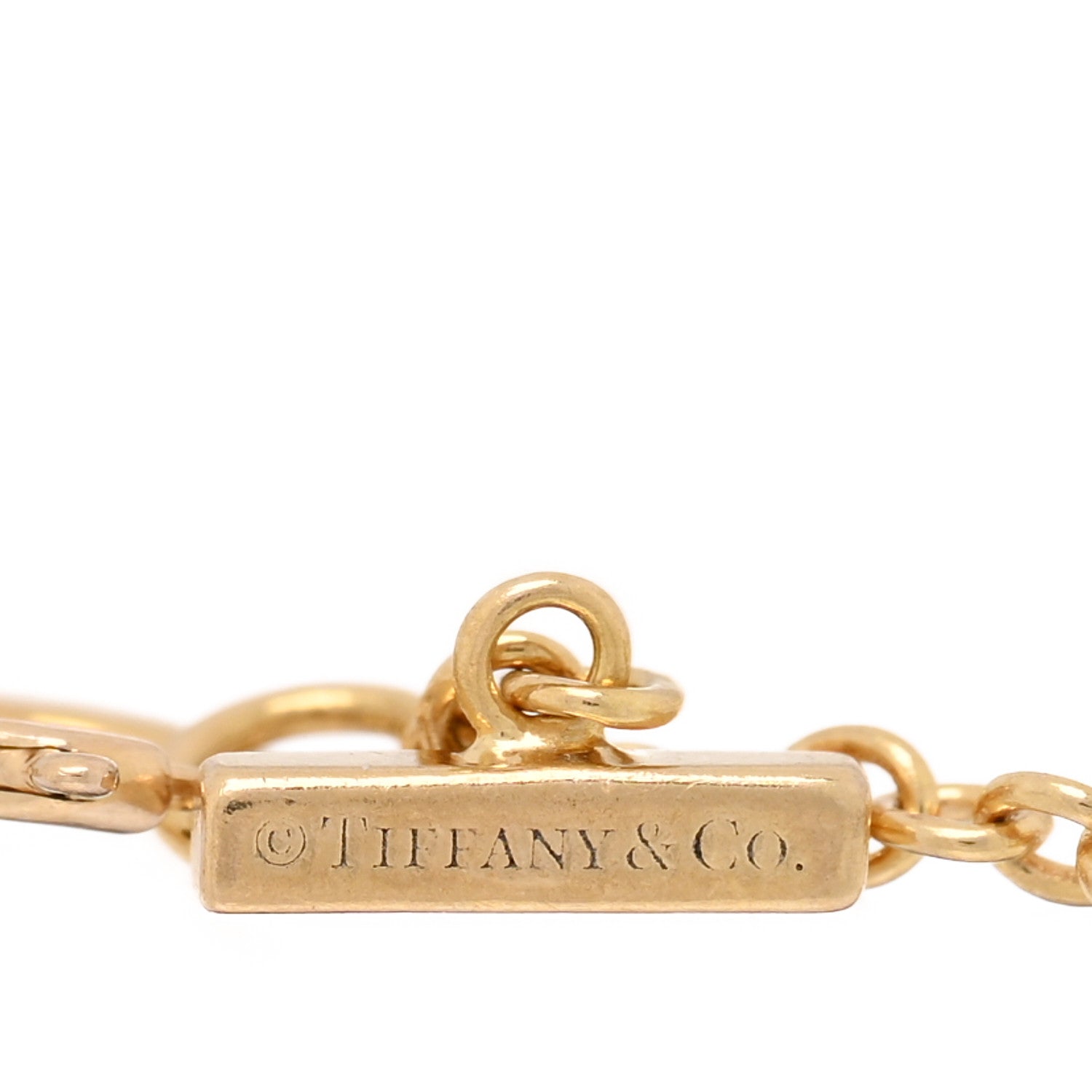 Tiffany 18K Yellow Gold Diamond T Smile Bracelet 3 of 3
