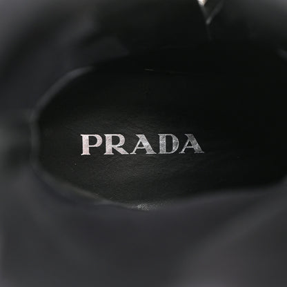 Prada Spazzolato Nappa Stretch Moto Boots 39.5 Black 9 of 14