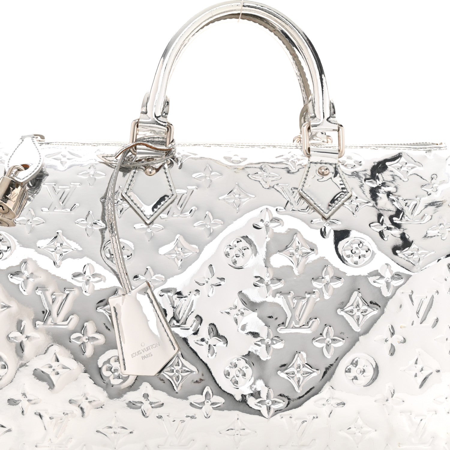Louis Vuitton Monogram Miroir Speedy 30 Silver 9 of 17
