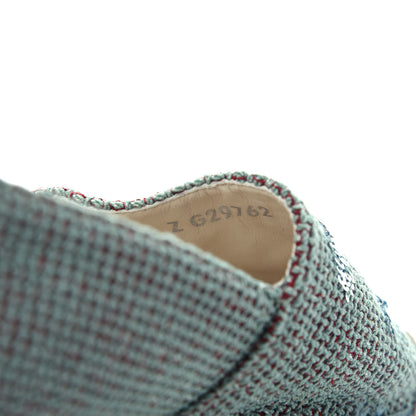 Chanel Toile Sequin CC Espadrilles 40 Green 10 of 10