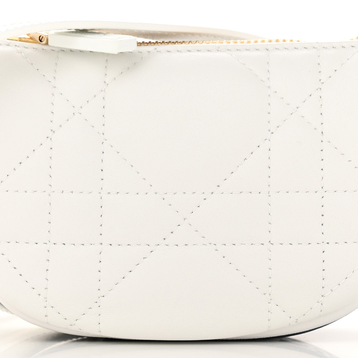 Christian Dior Lambskin Cannage Micro Dior Vibe Hobo Bag White 8 of 10