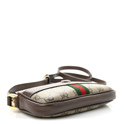 Gucci GG Supreme Monogram Web Mini Ophidia GG Bag Brown 4 of 12