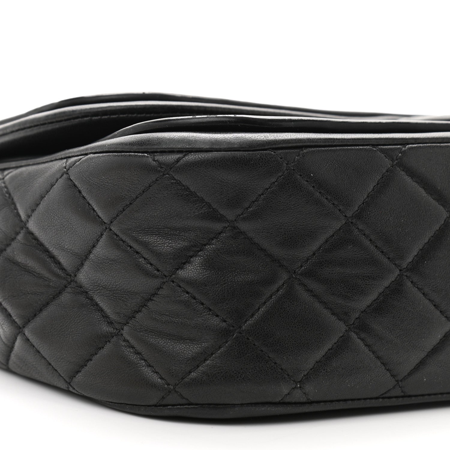 Chanel Patent Quilted Jumbo Classic Twist Flap Bag Black 8 of 11