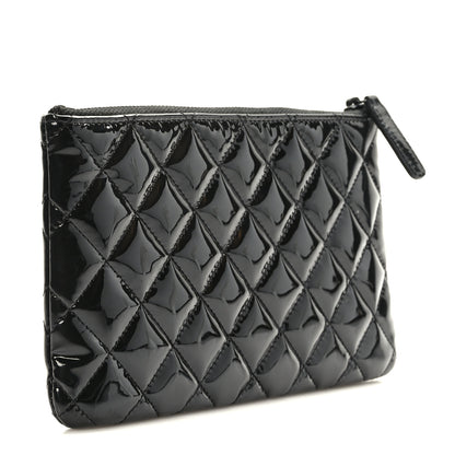 Chanel Patent Quilted Medium Reissue Cosmetic Case So Black 2 of 7