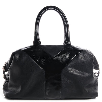 Saint Laurent Calfskin Patent Medium Easy Sac Black 1 of 9