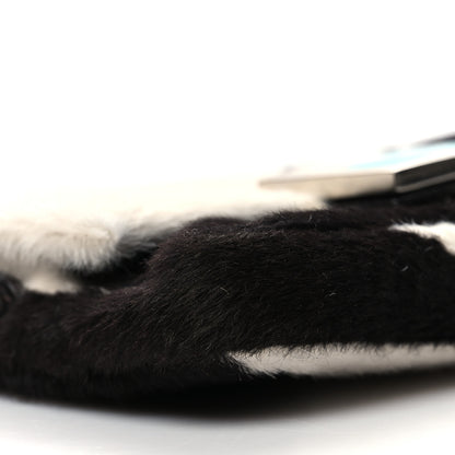 Fendi Calf Hair Cow Print Phone Baguette Black White 9 of 12