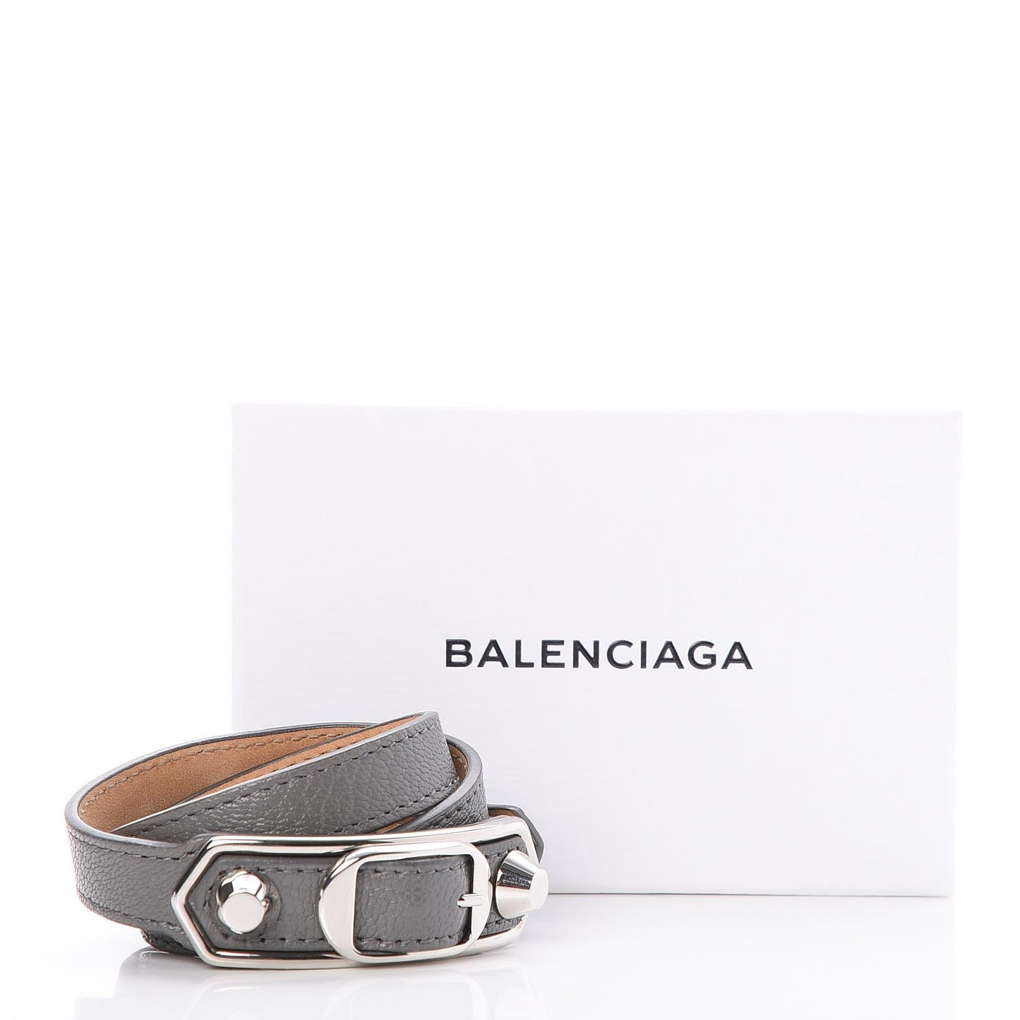 Chevre Hamilton SIlver Metallic Edge Triple Tour M Bracelet Gris Acier