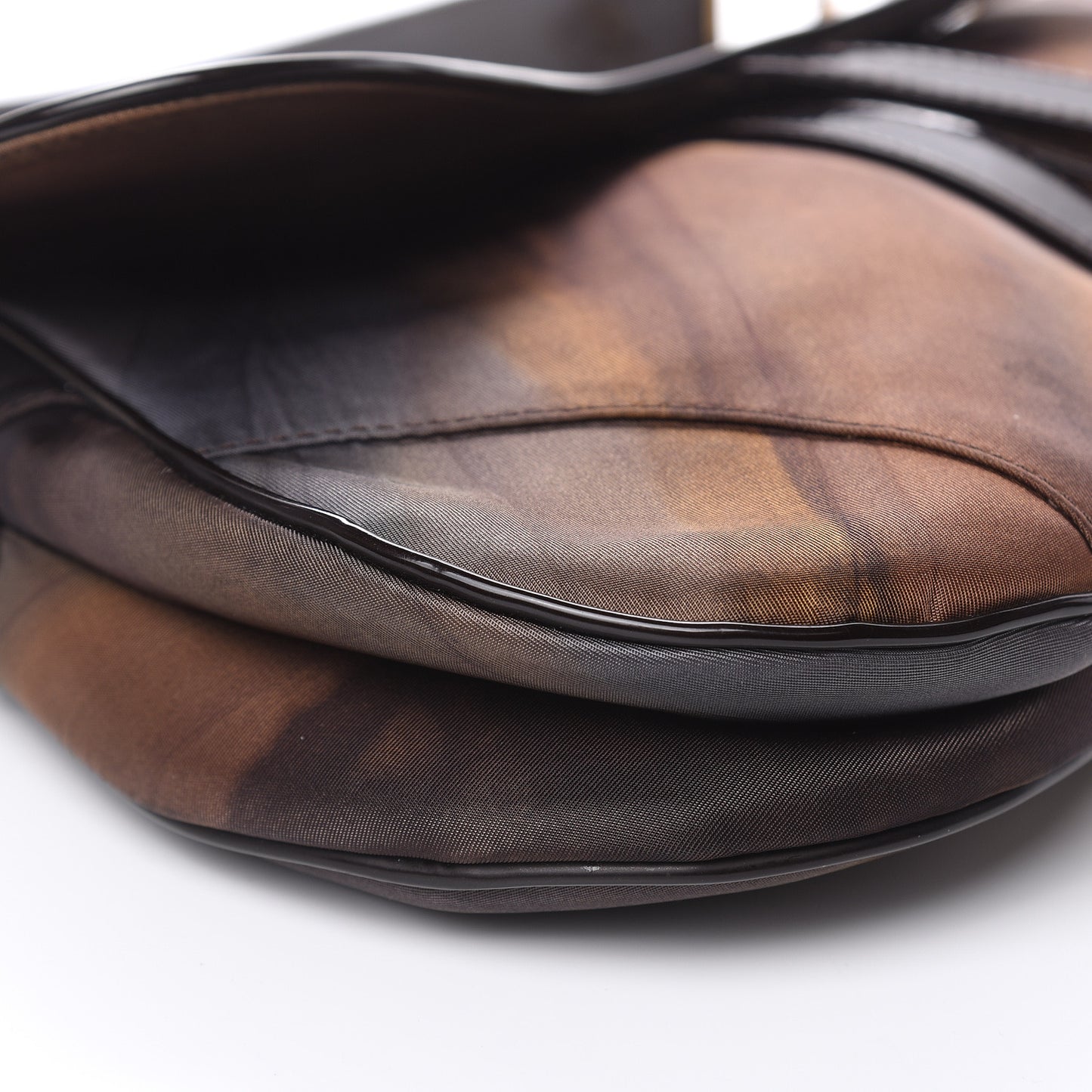 Satin Saddle Bag Brown Multicolor