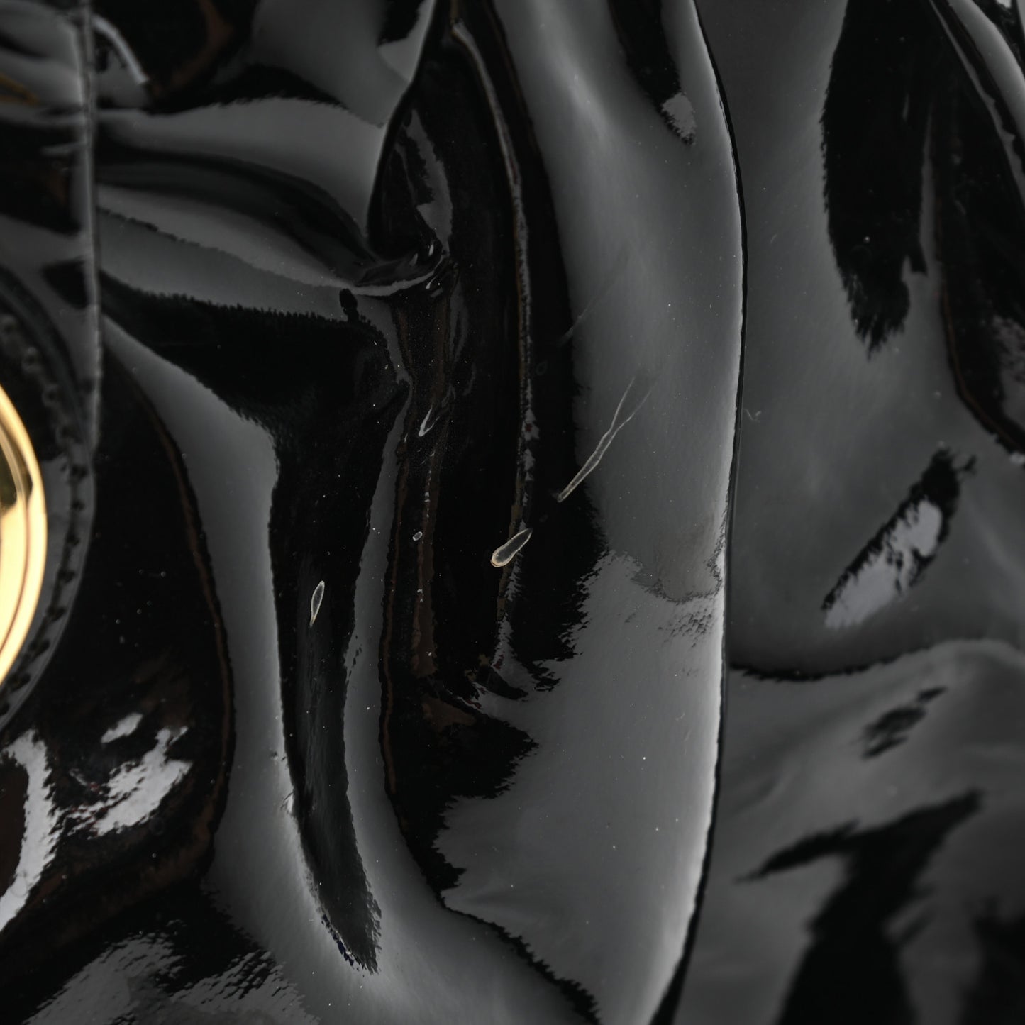 Patent Medium Hysteria Top Handle Bag Black