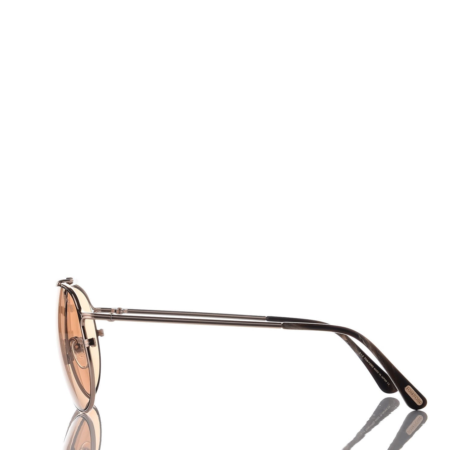 Tom N.6 Private Collection Aviator Sunglasses Rose Gold Brown