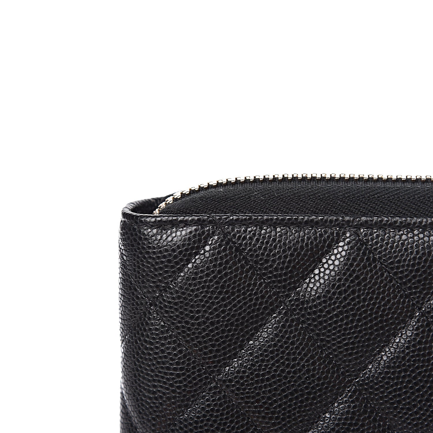 Chanel Caviar Quilted Zip Around Notebook Agenda Cover Black 9 of 11