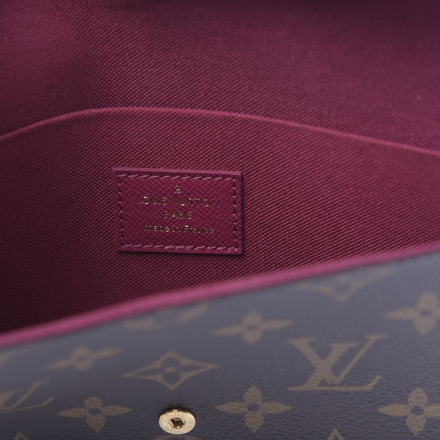 Louis Vuitton Monogram Pochette Felicie Chain Wallet Fuchsia 6 of 9
