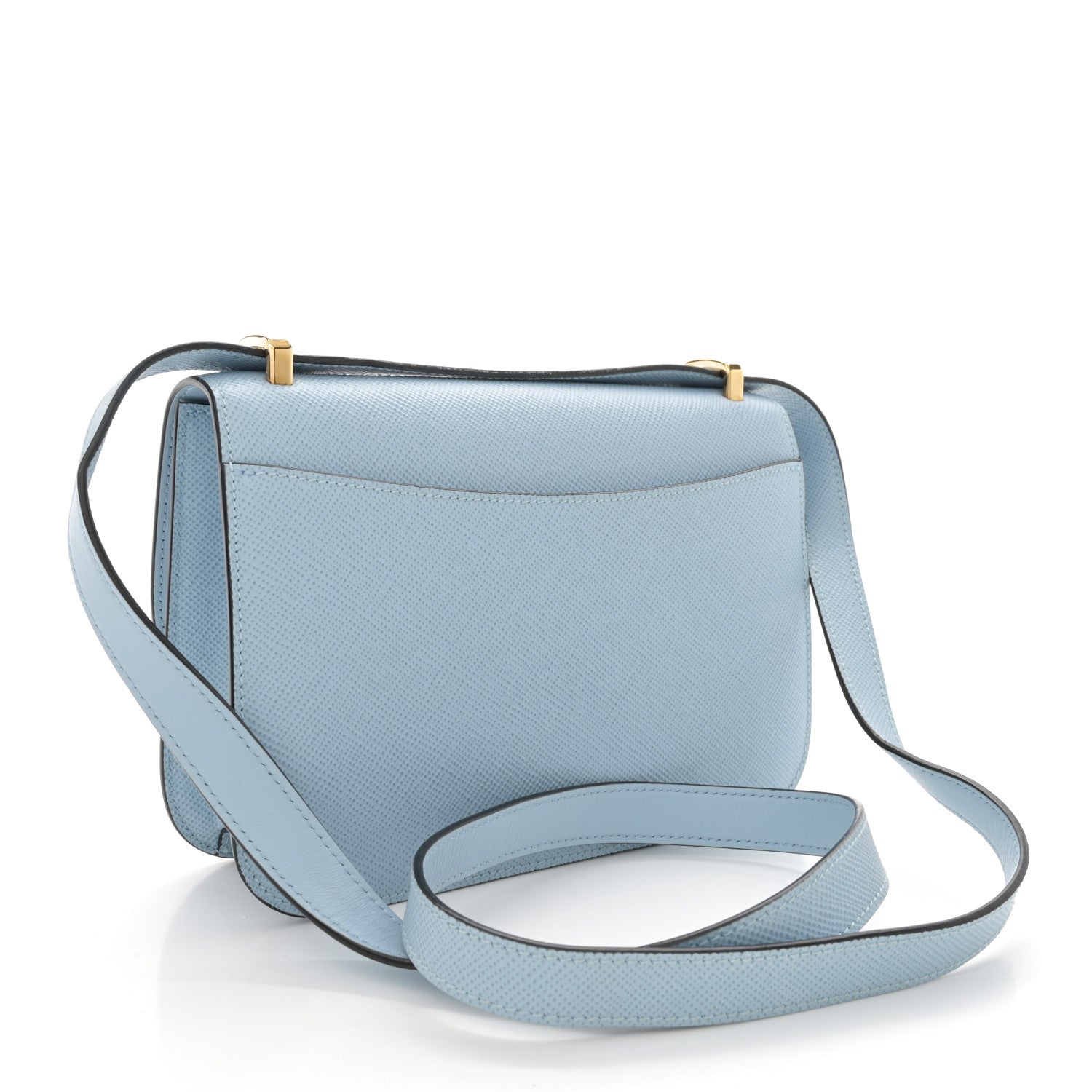 Prada Saffiano Cuir Triangle Embleme Flap Shoulder Bag Celeste 3 of 10