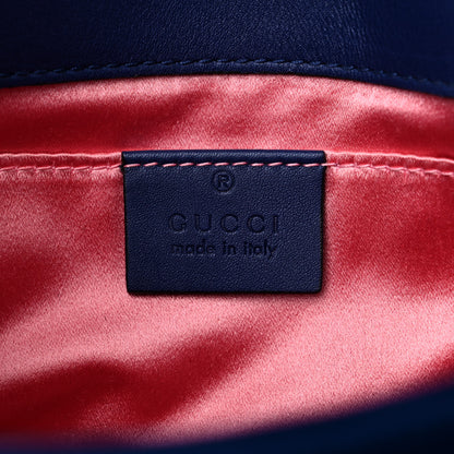 Gucci Velvet Matelasse Mini GG Marmont Shoulder Bag Cobalt Blue 6 of 9