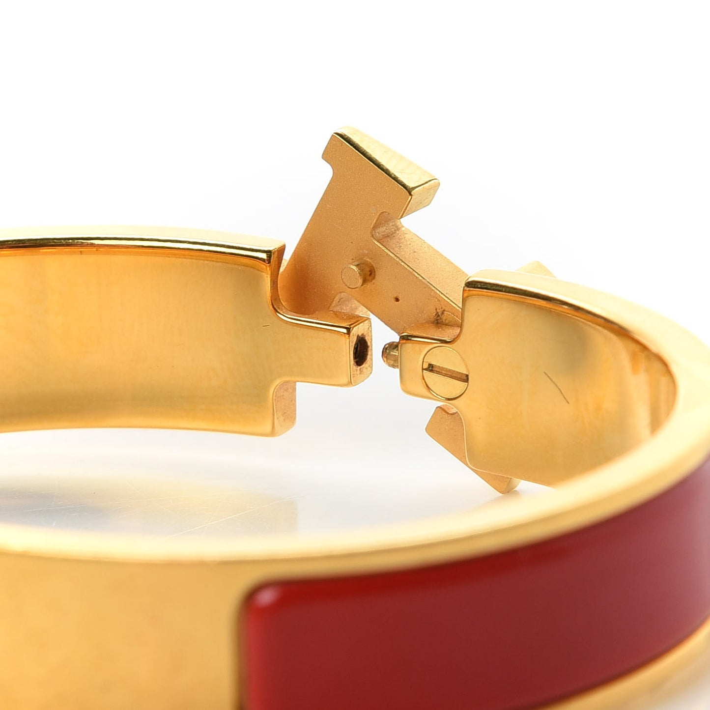 Enamel Narrow Clic Clac H Bracelet PM Red