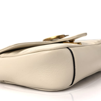 Gucci Calfskin Matelasse Mini GG Marmont Shoulder Bag White 9 of 11