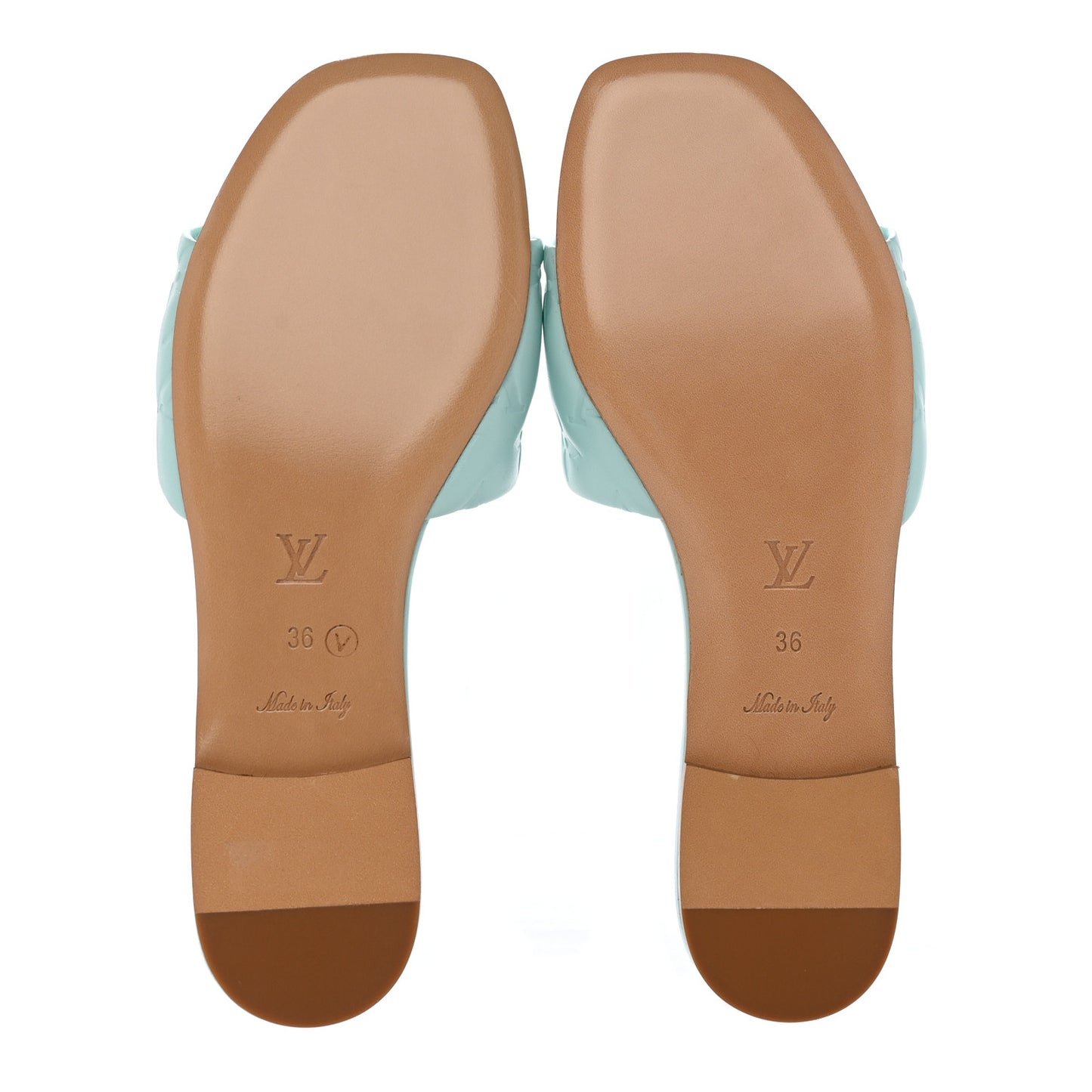 Lambskin Embossed Monogram Revival Flat Mules 36