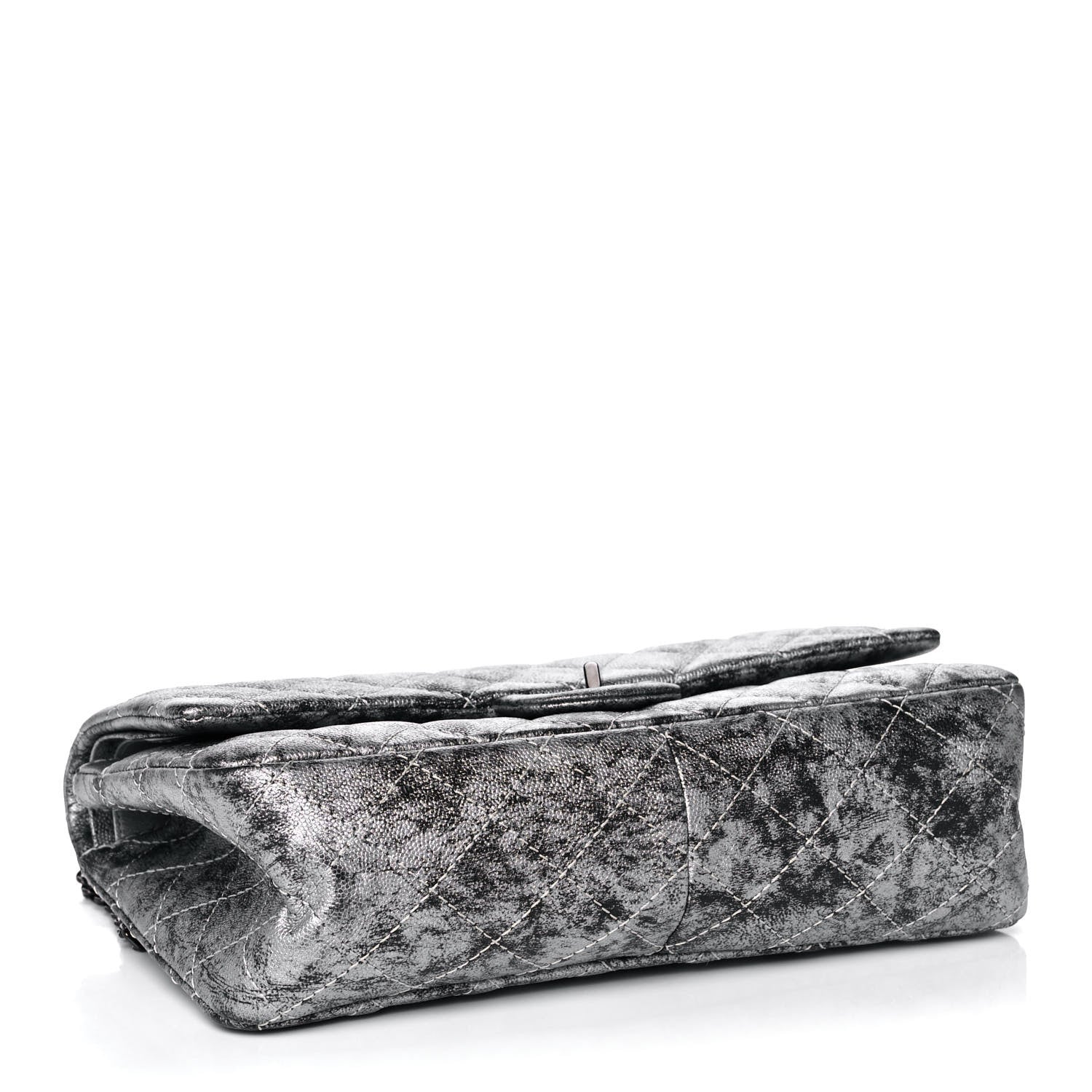 Chanel Metallic Caviar Quilted 2.55 Reissue 226 Flap Silver Black 4 of 15