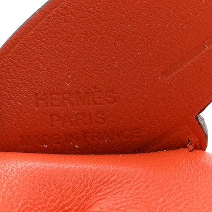Hermes Milo Lambskin Grigri Rodeo Pegase Horse Bag Charm PM Orange Poppy Craie Terre Battue 3 of 5