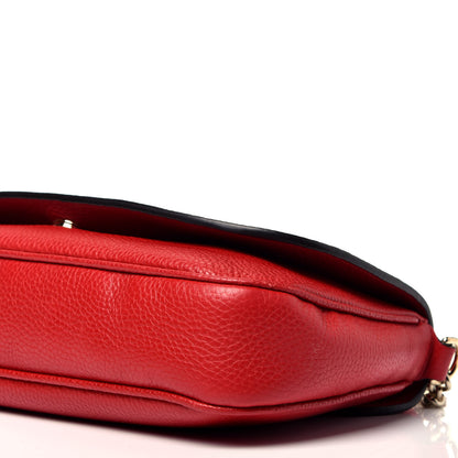 Gucci Pebbled Calfskin Medium Soho Flap Crossbody Vibrant Red 9 of 9