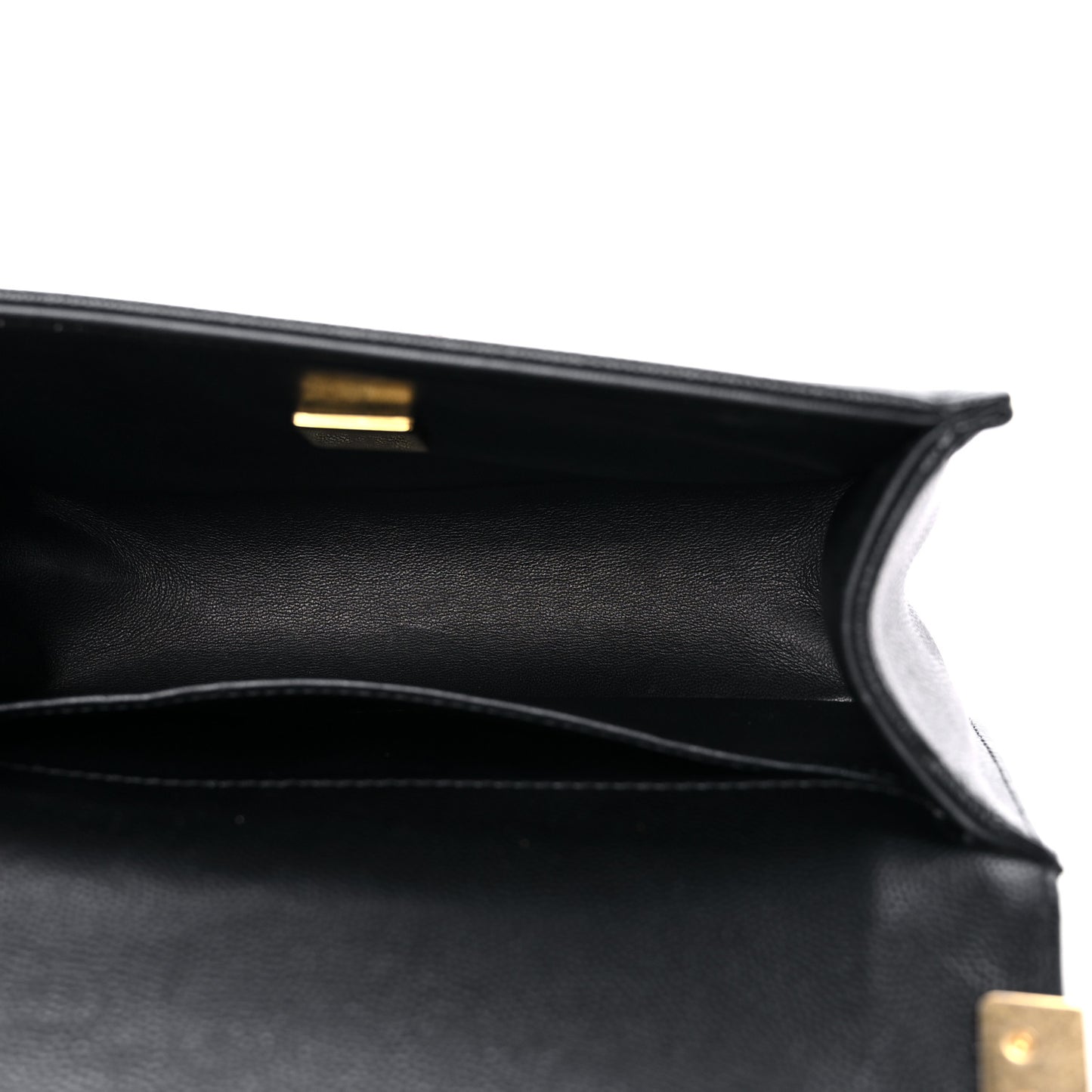 Caviar Quilted Small Boy Flap Black
