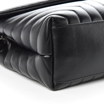 Saint Laurent Calfskin Y Quilted Monogram Medium Loulou Chain Satchel Black 9 of 10