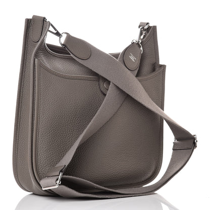 Hermes Taurillon Clemence Evelyne III PM Etain 3 of 13