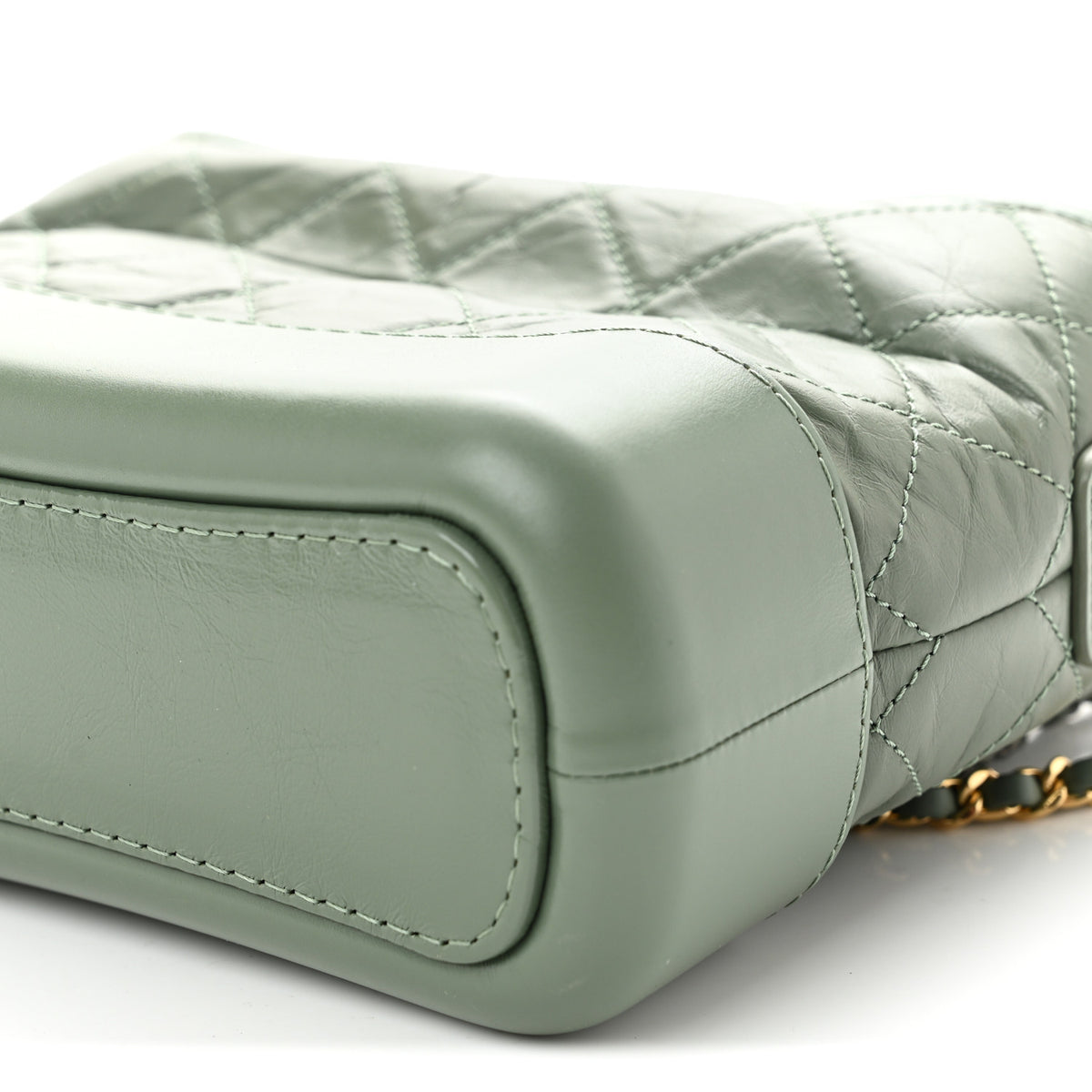 Chanel Aged Calfskin Quilted Small Gabrielle Hobo Dark Green 9 of 9