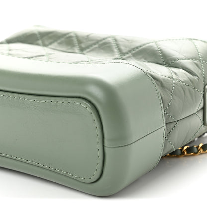 Chanel Aged Calfskin Quilted Small Gabrielle Hobo Dark Green 9 of 9