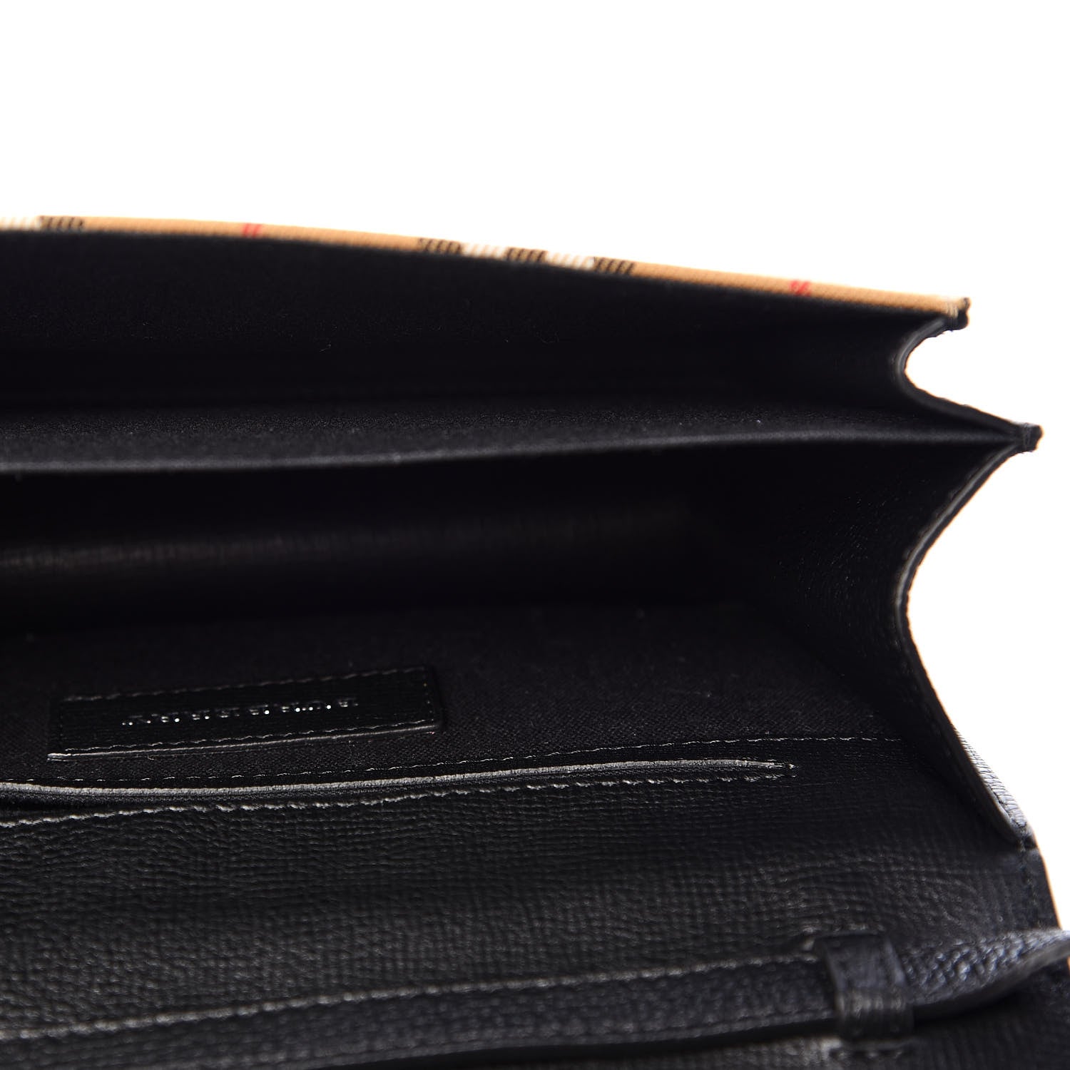 Burberry Derby Calfskin Vintage Check Small Macken Crossbody Bag Black 4 of 8